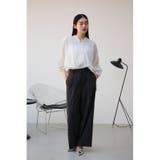 ポリエステルリネンミックスワイドパンツ | AZUL BY MOUSSY | 詳細画像3 