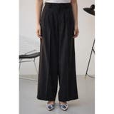 ポリエステルリネンミックスワイドパンツ | AZUL BY MOUSSY | 詳細画像5 