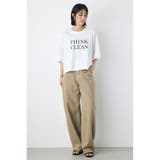 ドロップショルダーロゴ5分袖Tシャツ | AZUL BY MOUSSY | 詳細画像5 
