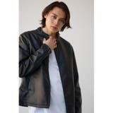 ヴィンテージフェイクレザーライダースブルゾン | AZUL BY MOUSSY | 詳細画像2