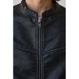 ヴィンテージフェイクレザーライダースブルゾン | AZUL BY MOUSSY | 詳細画像8