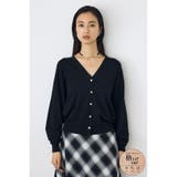 BLK | 格上げVネックニットカーディガン | AZUL BY MOUSSY