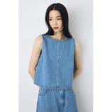甘撚りデニムブラウス | AZUL BY MOUSSY | 詳細画像2 
