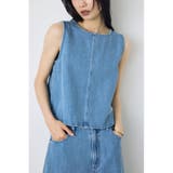 甘撚りデニムブラウス | AZUL BY MOUSSY | 詳細画像4 
