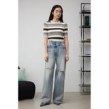 ハーフスリーブクルーネックリブトップス | AZUL BY MOUSSY | 詳細画像15