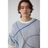 ライン柄クルーネック半袖ニット | AZUL BY MOUSSY | 詳細画像2