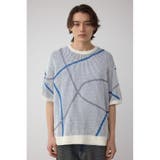 ライン柄クルーネック半袖ニット | AZUL BY MOUSSY | 詳細画像5