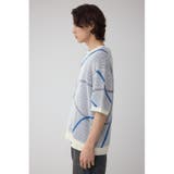 ライン柄クルーネック半袖ニット | AZUL BY MOUSSY | 詳細画像6