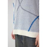 ライン柄クルーネック半袖ニット | AZUL BY MOUSSY | 詳細画像10
