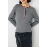 格上げ ヘンリーネックデザインニットトップス | AZUL BY MOUSSY | 詳細画像25