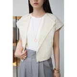 L/BEG1 | ドロストリングギャザーシャツベスト | AZUL BY MOUSSY