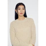 カールヤーンクルーネックニット | AZUL BY MOUSSY | 詳細画像3 