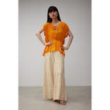 CONTRAST BORDER WIDE PANTS | AZUL BY MOUSSY | 詳細画像4