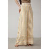 柄YEL5 | CONTRAST BORDER WIDE PANTS | AZUL BY MOUSSY