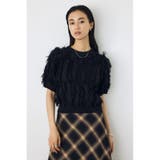 フリンジデザイン5分袖ニットトップス | AZUL BY MOUSSY | 詳細画像11