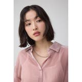 シアーコーデュロイ袖スリットボタンシャツ | AZUL BY MOUSSY | 詳細画像15 