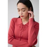 レースアップポロカラーニット | AZUL BY MOUSSY | 詳細画像34