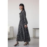 シアーチェックフラワー柄ワンピース | AZUL BY MOUSSY | 詳細画像17 