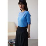 シアー切替5分袖リブニットトップス | AZUL BY MOUSSY | 詳細画像12