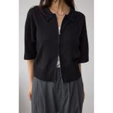 BLK | Wジップポロカラーニットカーディガン | AZUL BY MOUSSY