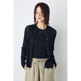 BLK | シアーリブ長袖ニットカーディガン | AZUL BY MOUSSY