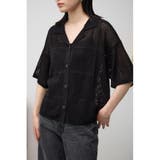 BLK | メッシュニット切り替えデザインカーディガン | AZUL BY MOUSSY