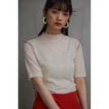 シアーハーフスリーブトップス | AZUL BY MOUSSY | 詳細画像1 