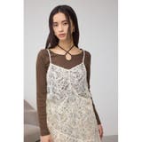 アシンメトリーレイヤードレースキャミワンピース | AZUL BY MOUSSY | 詳細画像2