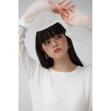 袖シアーフレアニットトップス | AZUL BY MOUSSY | 詳細画像1
