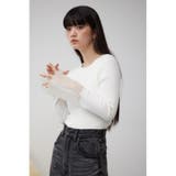 袖シアーフレアニットトップス | AZUL BY MOUSSY | 詳細画像2