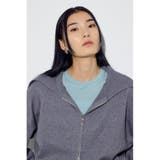 ダブルジップビッグカラーニット | AZUL BY MOUSSY | 詳細画像25 