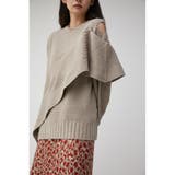 L/BEG1 | SHOULDER SLIT VOLUME KNIT TOPS | AZUL BY MOUSSY