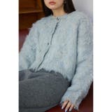L/BLU1 | シャギーボタンショートカーディガン | AZUL BY MOUSSY