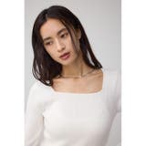 VENUSスクエアネックリブニット | AZUL BY MOUSSY | 詳細画像2 