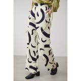 柄BEG5 | NATURE PATTERN WIDE PANTS | AZUL BY MOUSSY