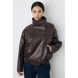 フェイクレザースタンド中綿キルティングブルゾン | AZUL BY MOUSSY | 詳細画像14