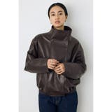 フェイクレザースタンド中綿キルティングブルゾン | AZUL BY MOUSSY | 詳細画像15