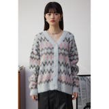 柄シャギーニットカーディガン | AZUL BY MOUSSY | 詳細画像24 