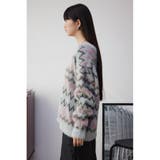 柄シャギーニットカーディガン | AZUL BY MOUSSY | 詳細画像25 