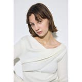 ドレープ長袖ニットトップス | AZUL BY MOUSSY | 詳細画像3 