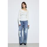 ドレープ長袖ニットトップス | AZUL BY MOUSSY | 詳細画像6 