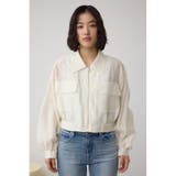 袖ギャザーショートブルゾン | AZUL BY MOUSSY | 詳細画像4 