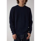 NVY | ハニカムクルーネックニット | AZUL BY MOUSSY