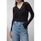シアーリブショートカーデ | AZUL BY MOUSSY | 詳細画像1