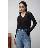 シアーリブショートカーデ | AZUL BY MOUSSY | 詳細画像2