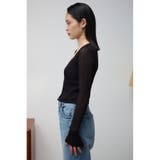 シアーリブショートカーデ | AZUL BY MOUSSY | 詳細画像5