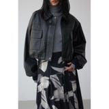 BLK | フェイクレザーショートブルゾン | AZUL BY MOUSSY