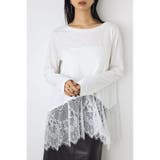 ヘムレースドッキング長袖トップス | AZUL BY MOUSSY | 詳細画像3 
