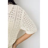 クロシェニットポロカラーカーディガン | AZUL BY MOUSSY | 詳細画像8 