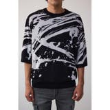 アブストラクトジャガード5分袖ニット | AZUL BY MOUSSY | 詳細画像18